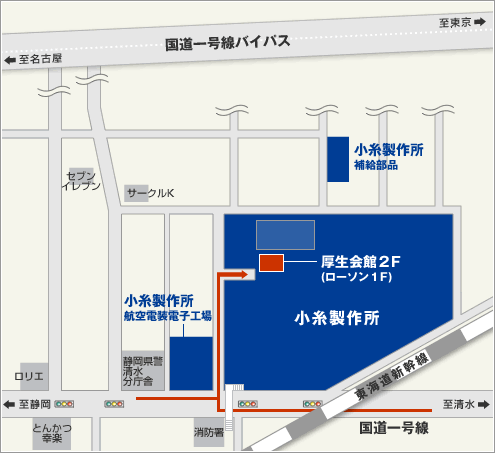 小糸製作所労働組合所在地MAP